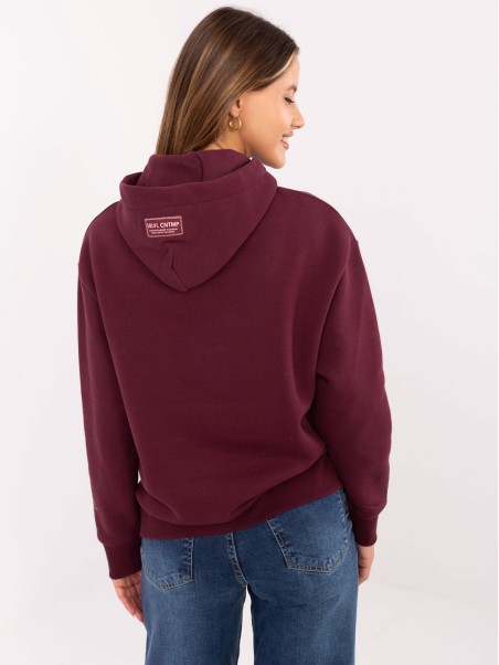Megztinis-D10608BC02802A4NO-bordo spalvos