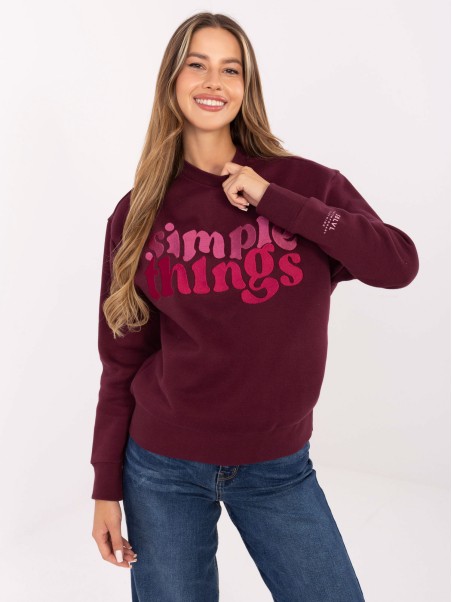 Megztinis-D10608BC02801A4NO-bordo spalvos