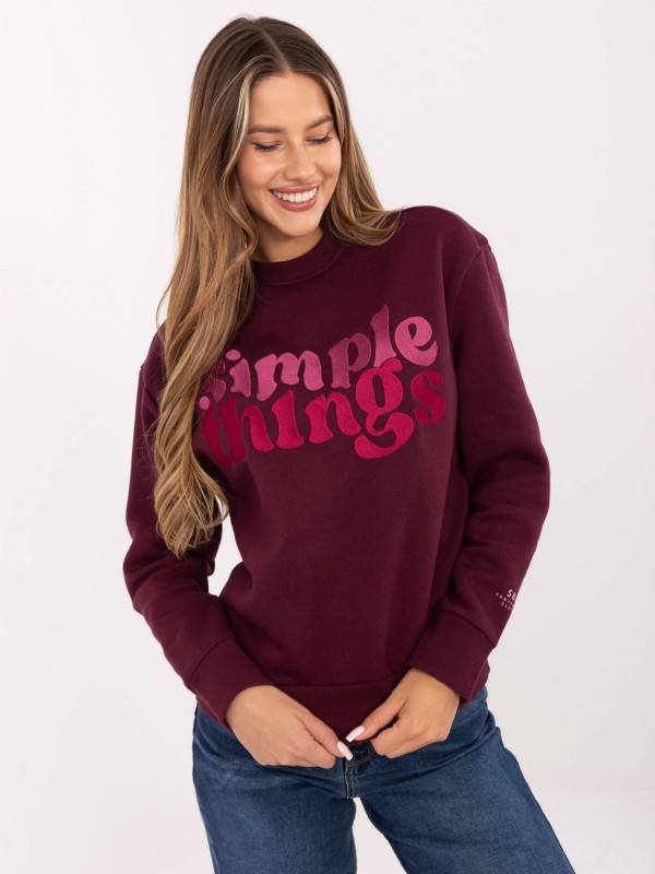 Megztinis-D10608BC02801A4NO-bordo spalvos