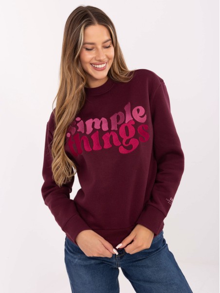 Megztinis-D10608BC02801A4NO-bordo spalvos
