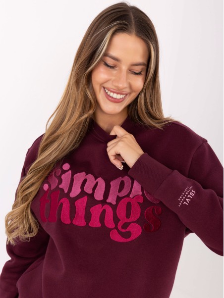 Megztinis-D10608BC02801A4NO-bordo spalvos