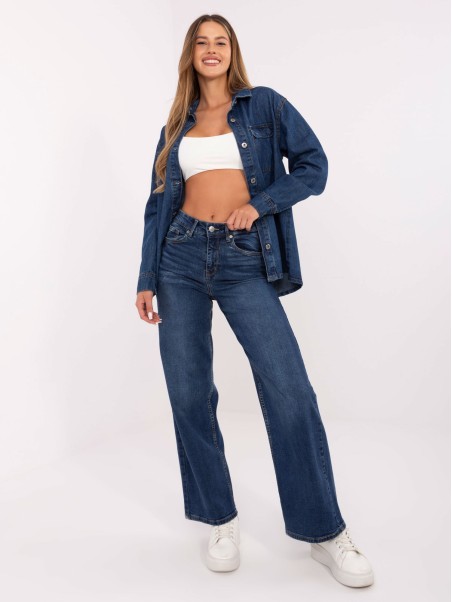 Spodnie-D85083BI62544D295-ciemny niebieski