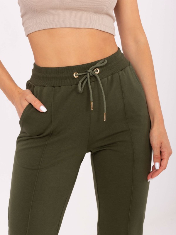 Sportinės kelnės-CLM-DR-1275.30-chaki spalvos