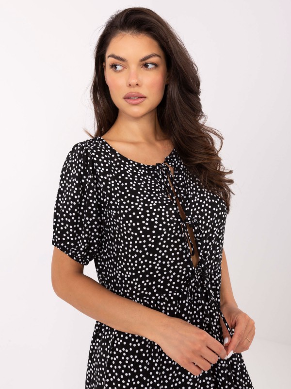 Suknelė-D73771M30466A-juoda ir balta