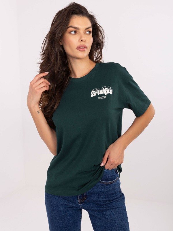 T-shirt-D12022M02645R-ciemny zielony