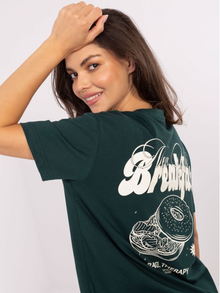 T-shirt-D12022M02645R-ciemny zielony