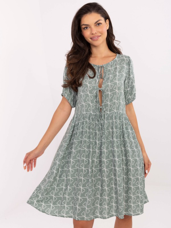 Suknelė-D73771M30466A-pistacijų spalvos