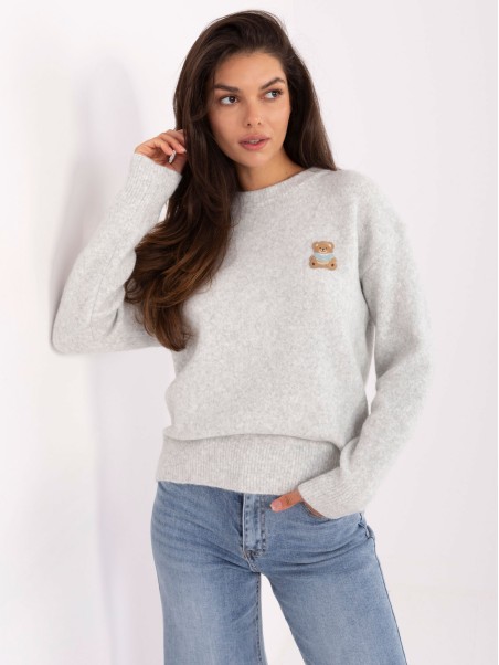 Sweter-PM-SW-SC39.36-jasny szary