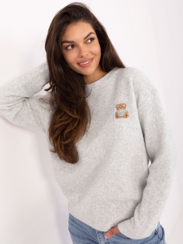 Sweter-PM-SW-SC39.36-jasny szary