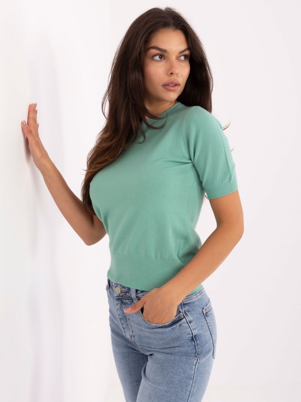 Sweter-PM-SW-N30088.21-mietowy