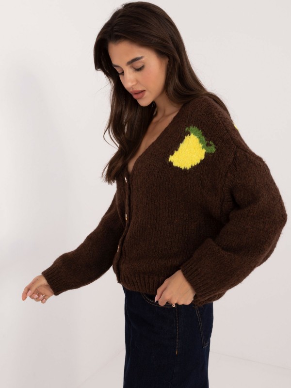 Sweter-MI-SW-2108.92-brązowy 2
