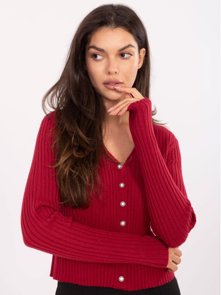Megztinis-PM-SW-R1639.27-bordo spalvos