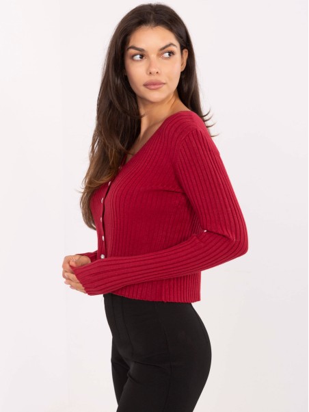 Megztinis-PM-SW-R1639.27-bordo spalvos