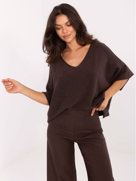Sweter-IT-SW-2202.52-ciemny brązowy