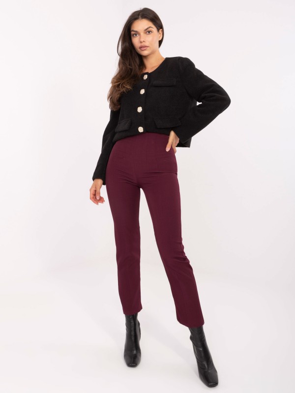 Kelnės-IT-SP-FL9069.00-bordo spalvos