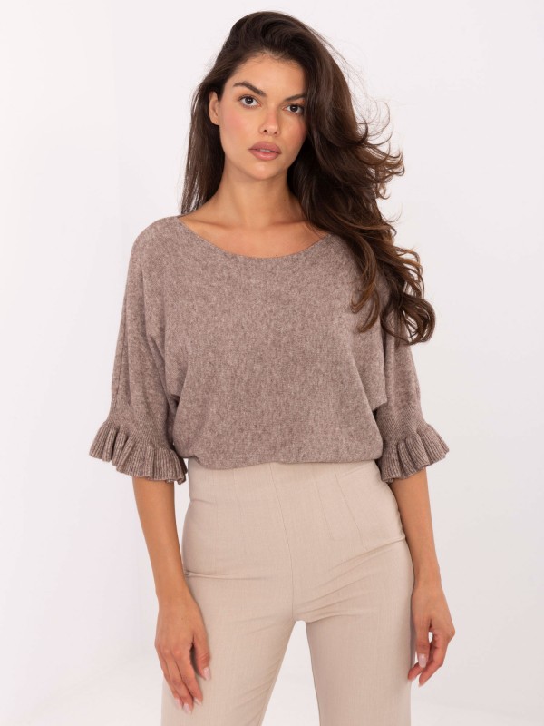 Megztinis-IT-SW-99244.65-tamsiai smėlio spalvos
