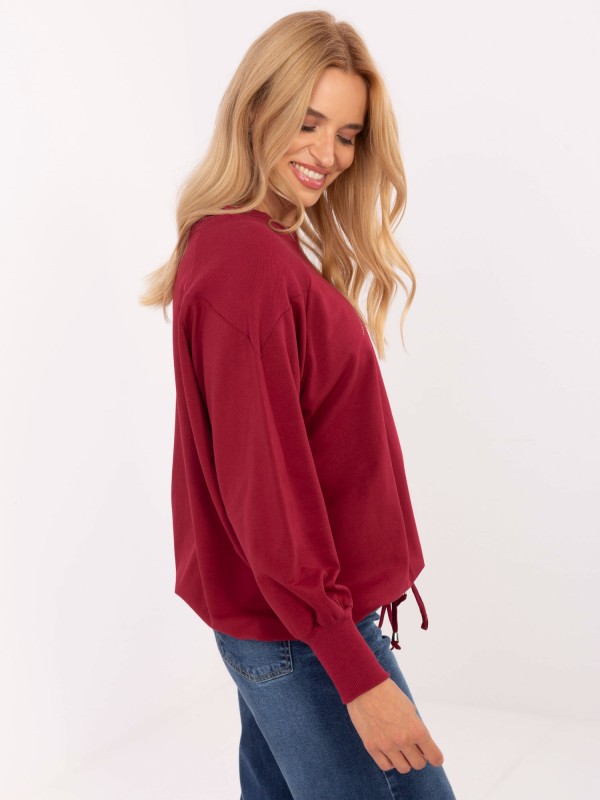 Palaidinė-RV-BZ-A825.48-bordo spalvos Palaidinė-RV-BZ-A825.48-bordo spalvos