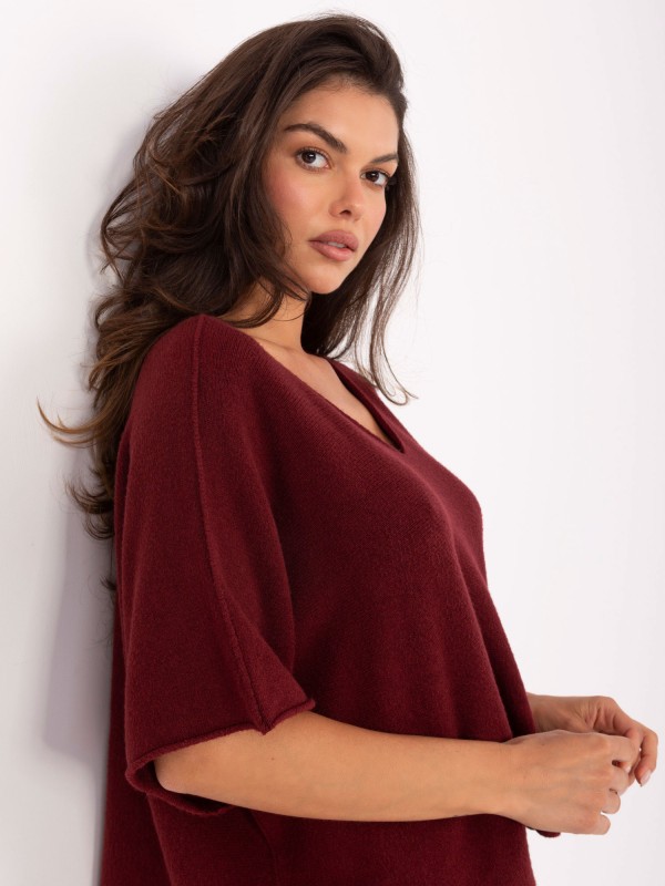 Megztinis-IT-SW-2202.52-bordo spalvos