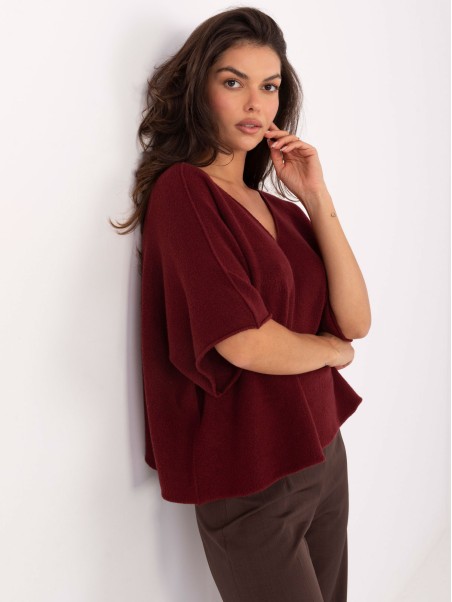 Megztinis-IT-SW-2202.52-bordo spalvos