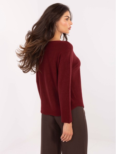 Megztinis-IT-SW-2219.63-bordo spalvos