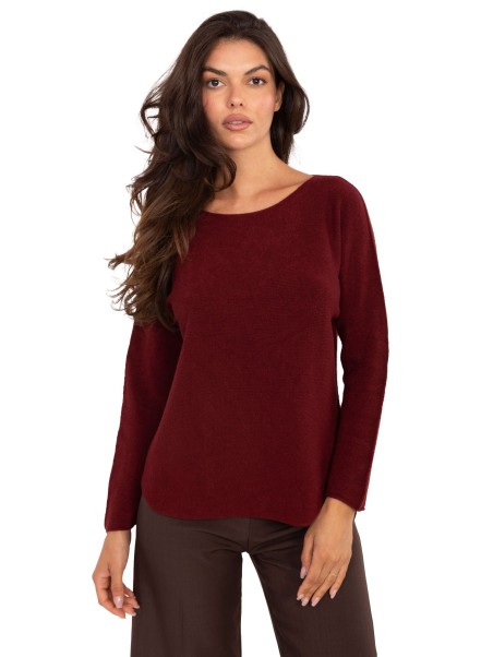 Megztinis-IT-SW-2219.63-bordo spalvos