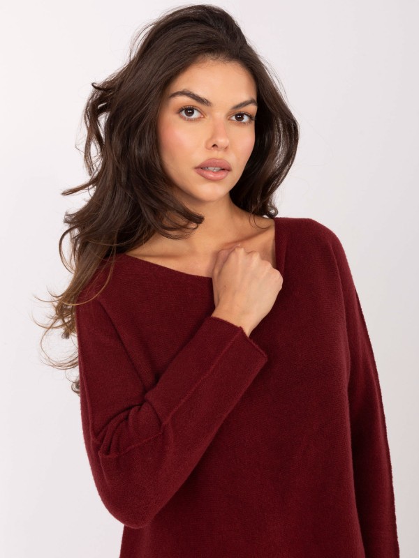 Megztinis-IT-SW-2219.63-bordo spalvos