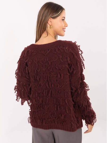Megztinis-MI-SW-1308.21-bordo spalvos
