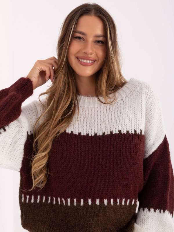 Megztinis-MI-SW-3181.22-bordo spalvos