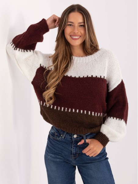 Megztinis-MI-SW-3181.22-bordo spalvos