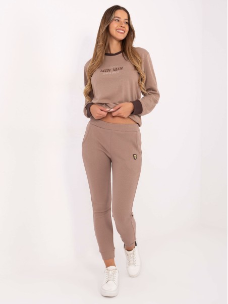 Sportinės kelnės-RV-DR-9602.50-tamsiai smėlio spalvos