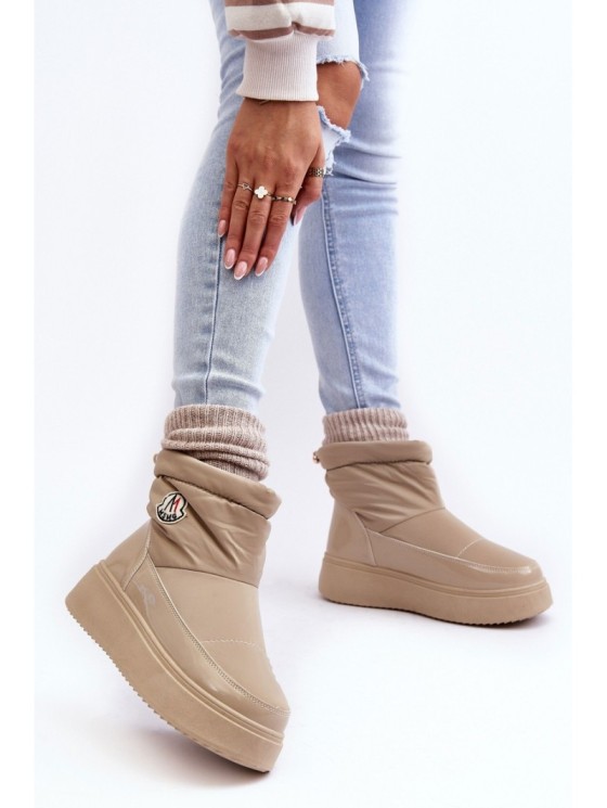 Moteriški sniego batai su platforma Beige Gattea 2
