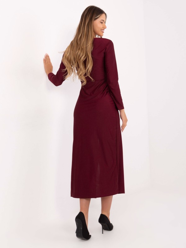 Suknelė-IT-SK-21609.83-bordo spalvos