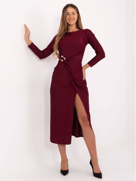 Suknelė-IT-SK-21609.83-bordo spalvos