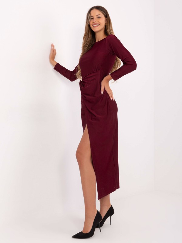Suknelė-IT-SK-21609.83-bordo spalvos