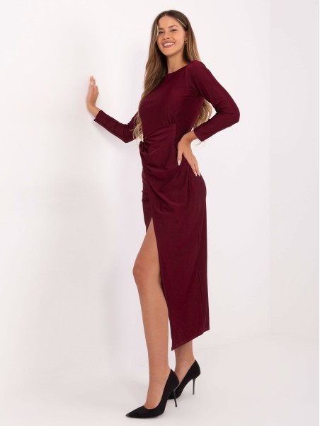 Suknelė-IT-SK-21609.83-bordo spalvos