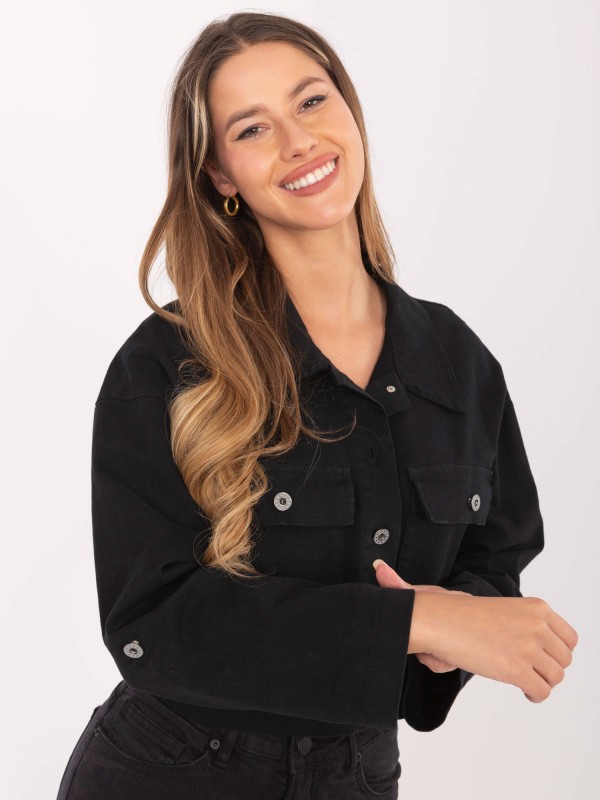 Stilingas trumpas švarkelis su apykakle 2