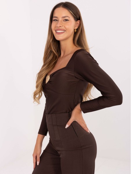 Bluzka-IT-BZ-21629.82-ciemny brązowy
