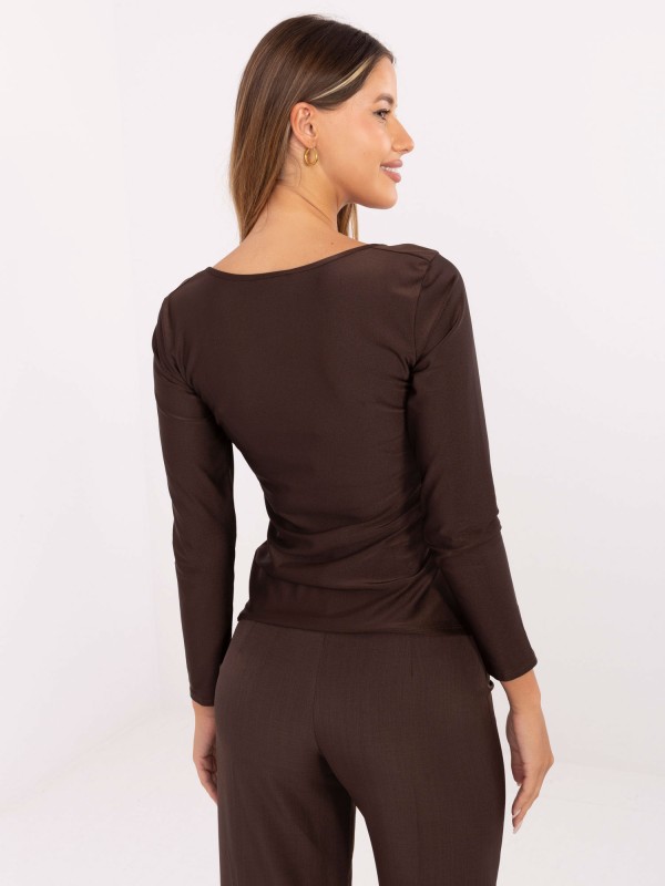 Bluzka-IT-BZ-21629.82-ciemny brązowy