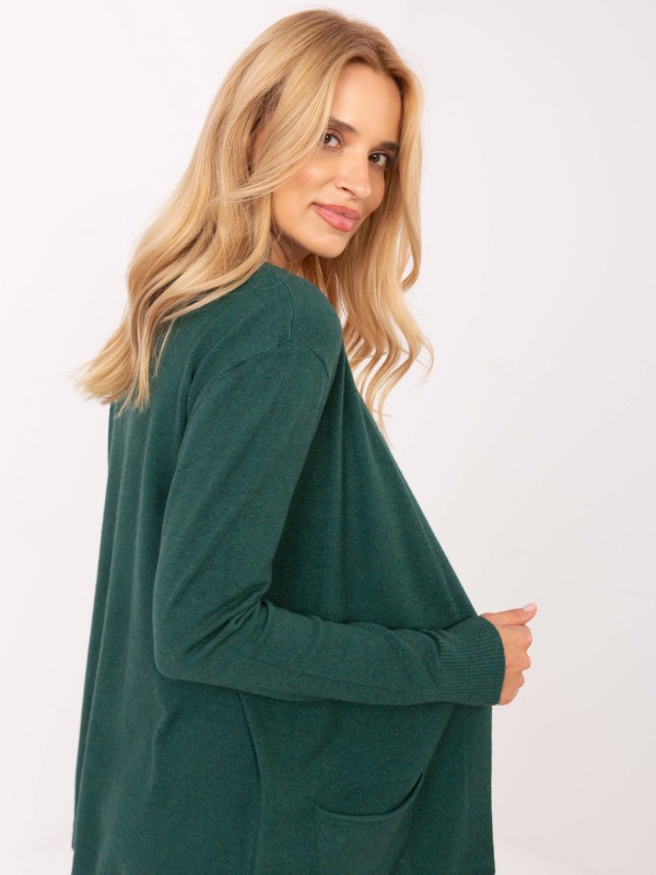 Kardigan-PM-SW-8481.01-ciemny zielony