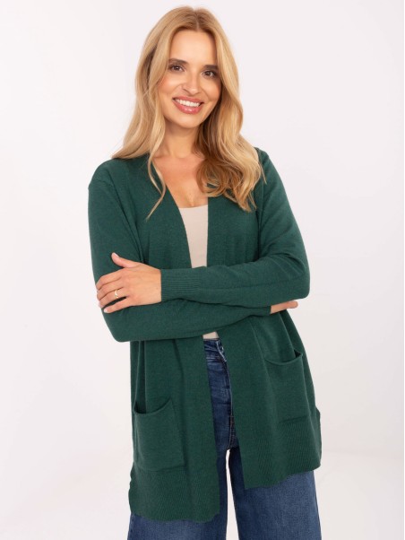 Kardigan-PM-SW-8481.01-ciemny zielony