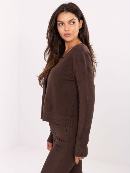 Sweter-IT-SW-98300.69-ciemny brazowy