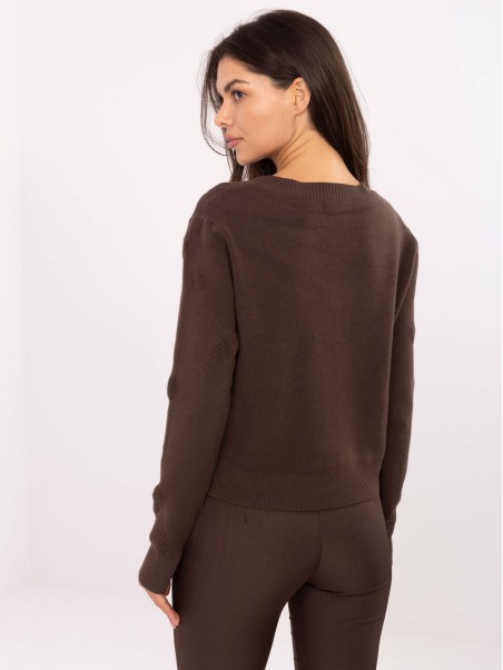 Sweter-IT-SW-98300.69-ciemny brazowy