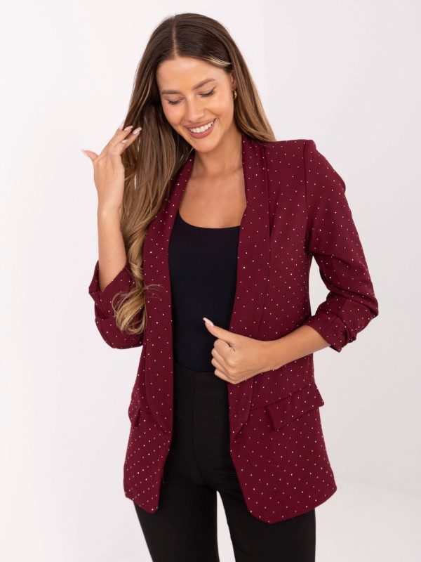 Švarkas-IT-MA-7684.81-bordo spalvos 2