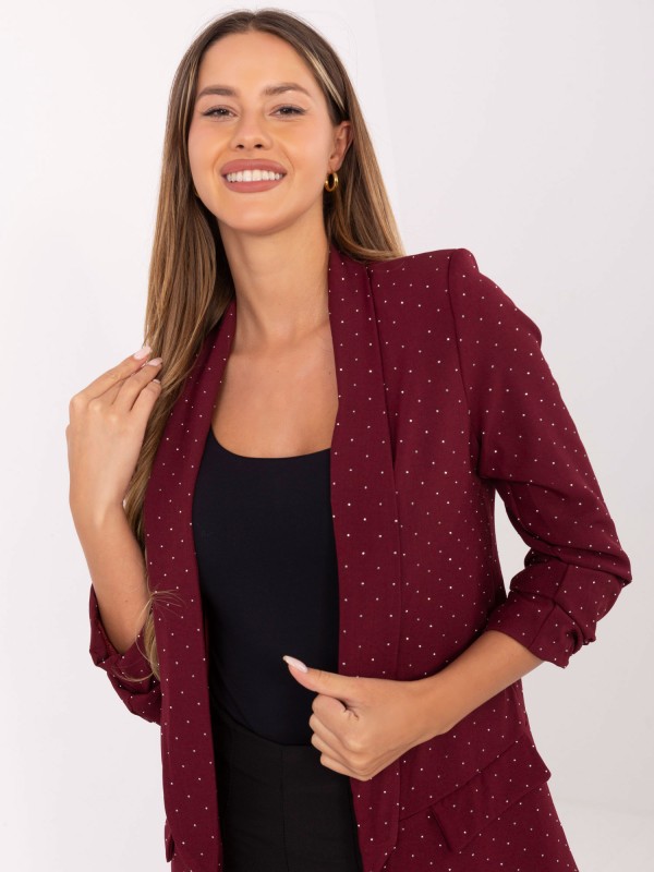 Švarkas-IT-MA-7684.81-bordo spalvos