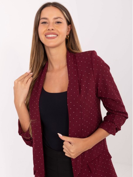 Švarkas-IT-MA-7684.81-bordo spalvos