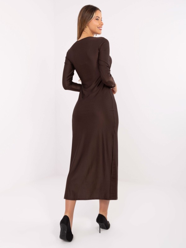 Sukienka-IT-SK-21619.97-ciemny brązowy