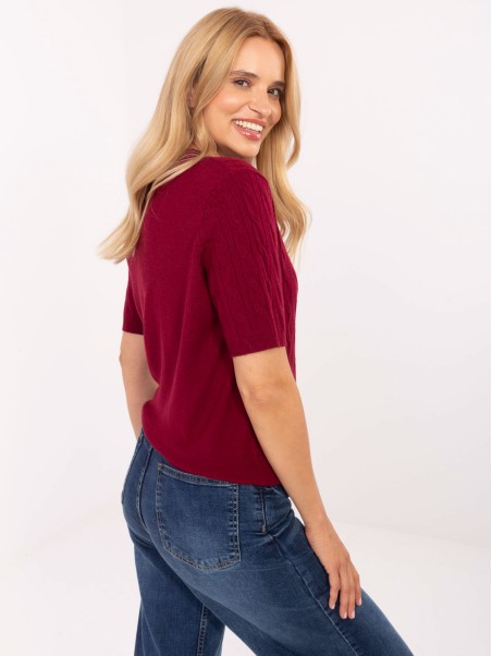 Megztinis-PM-SW-N30085.34-bordo spalvos