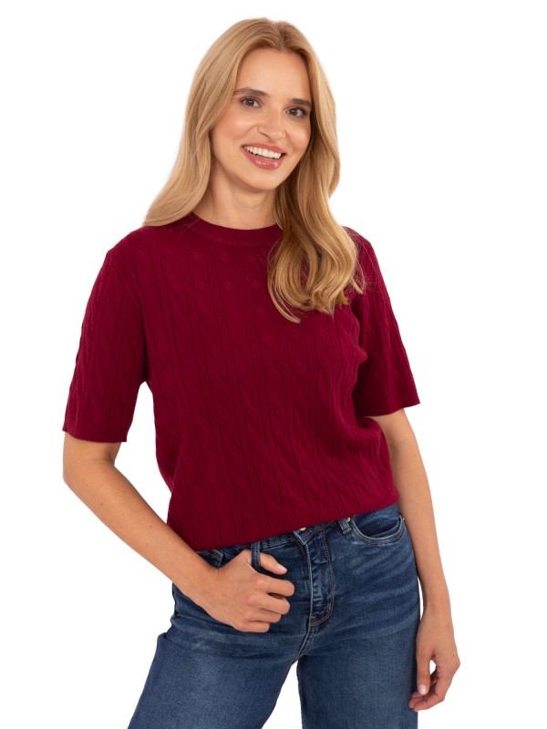 Megztinis-PM-SW-N30085.34-bordo spalvos