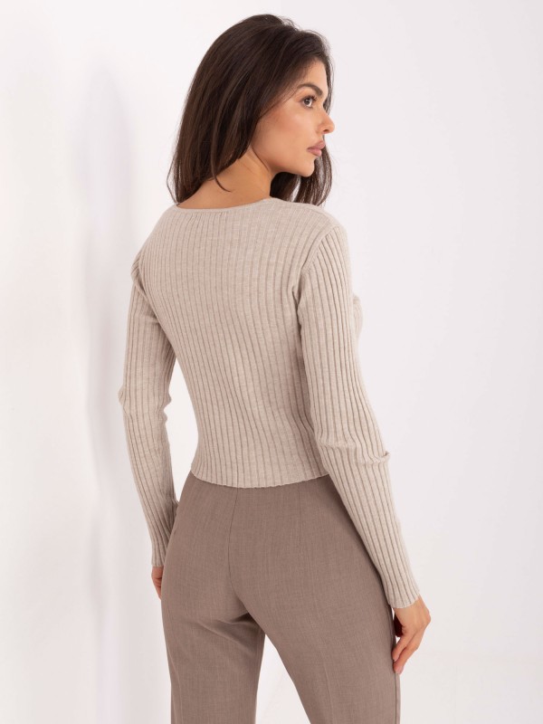 Megztinis-PM-SW-R1639.27-smėlinės spalvos 2