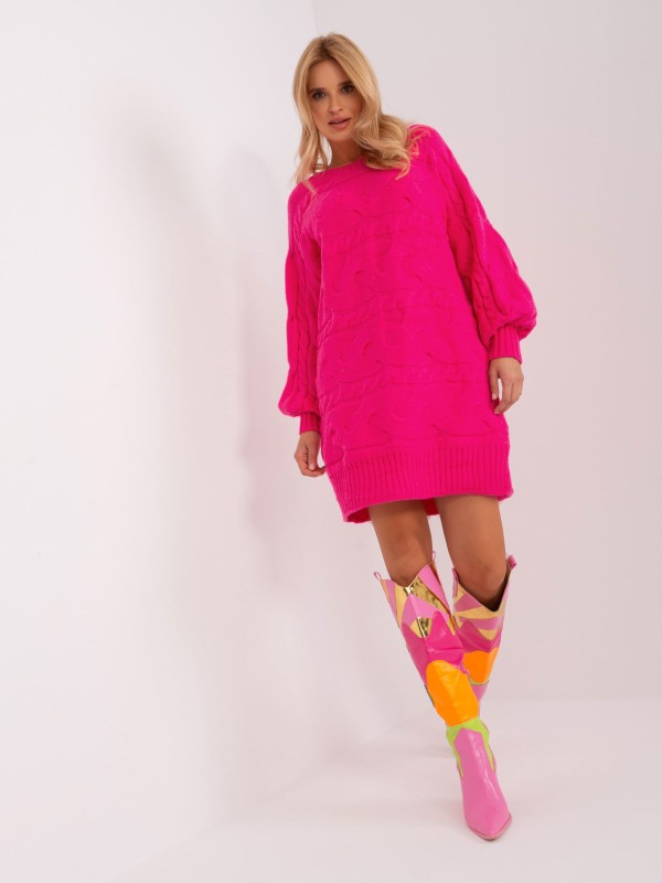 Sweter-AT-SW-2367.76P-fuksjowy 2